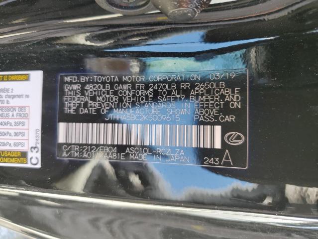 2019 LEXUS RC 300 JTHHA5BC2K5009615