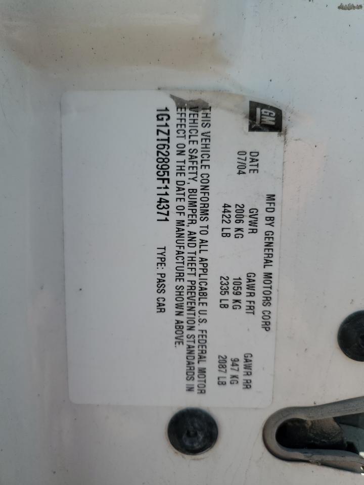 1G1ZT62895F114371 2005 Chevrolet Malibu Maxx Ls