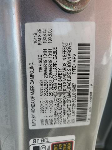 2020 Acura Rdx Technology VIN: 5J8TC2H59LL019487 Lot: 62172894