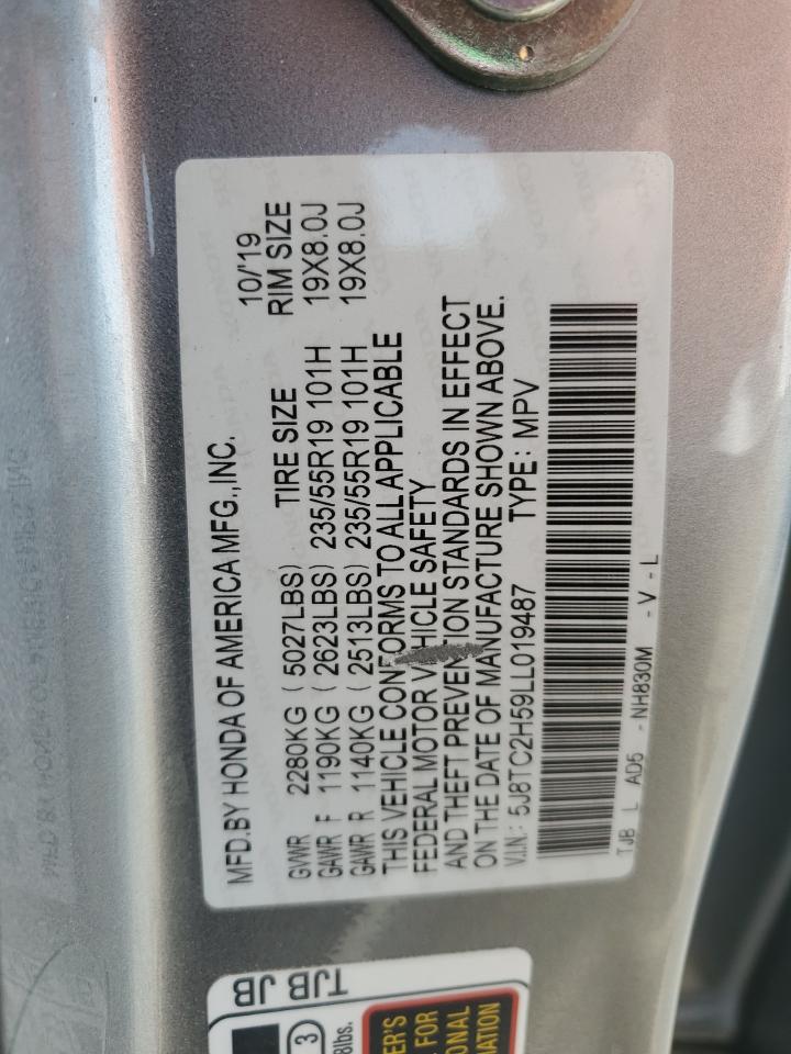 5J8TC2H59LL019487 2020 Acura Rdx Technology