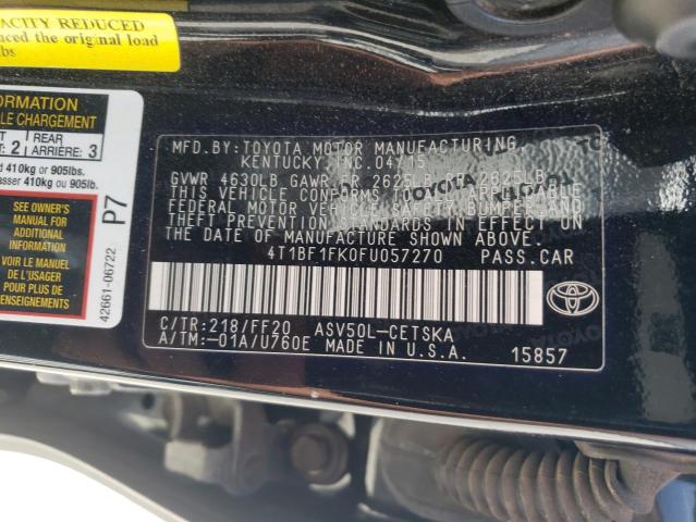 VIN 4T1BF1FK0FU057270 2015 Toyota Camry, LE no.12