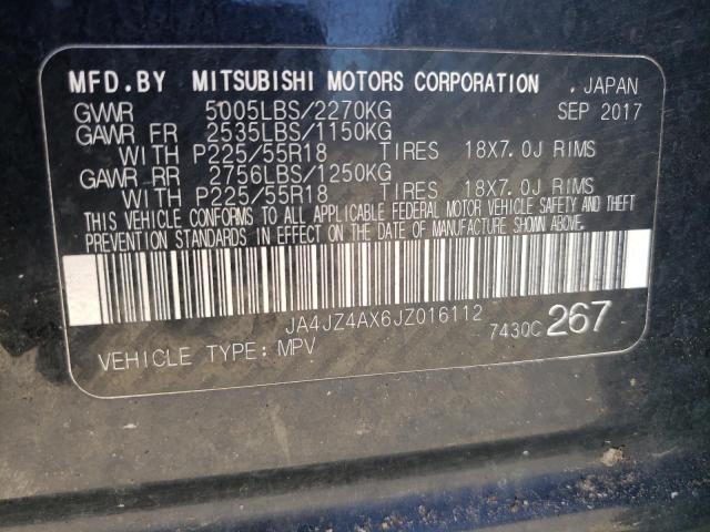 2018 MITSUBISHI OUTLANDER - JA4JZ4AX6JZ016112