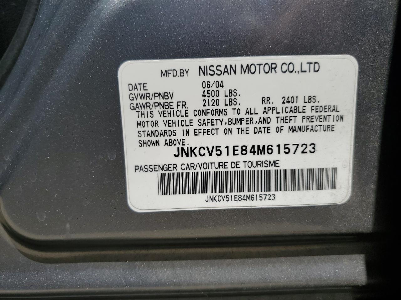JNKCV51E84M615723 2004 Infiniti G35