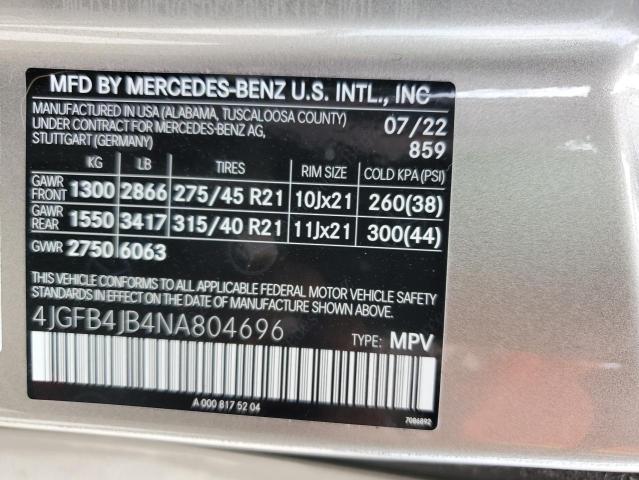 2022 MERCEDES-BENZ GLE 350 - 4JGFB4JB4NA804696