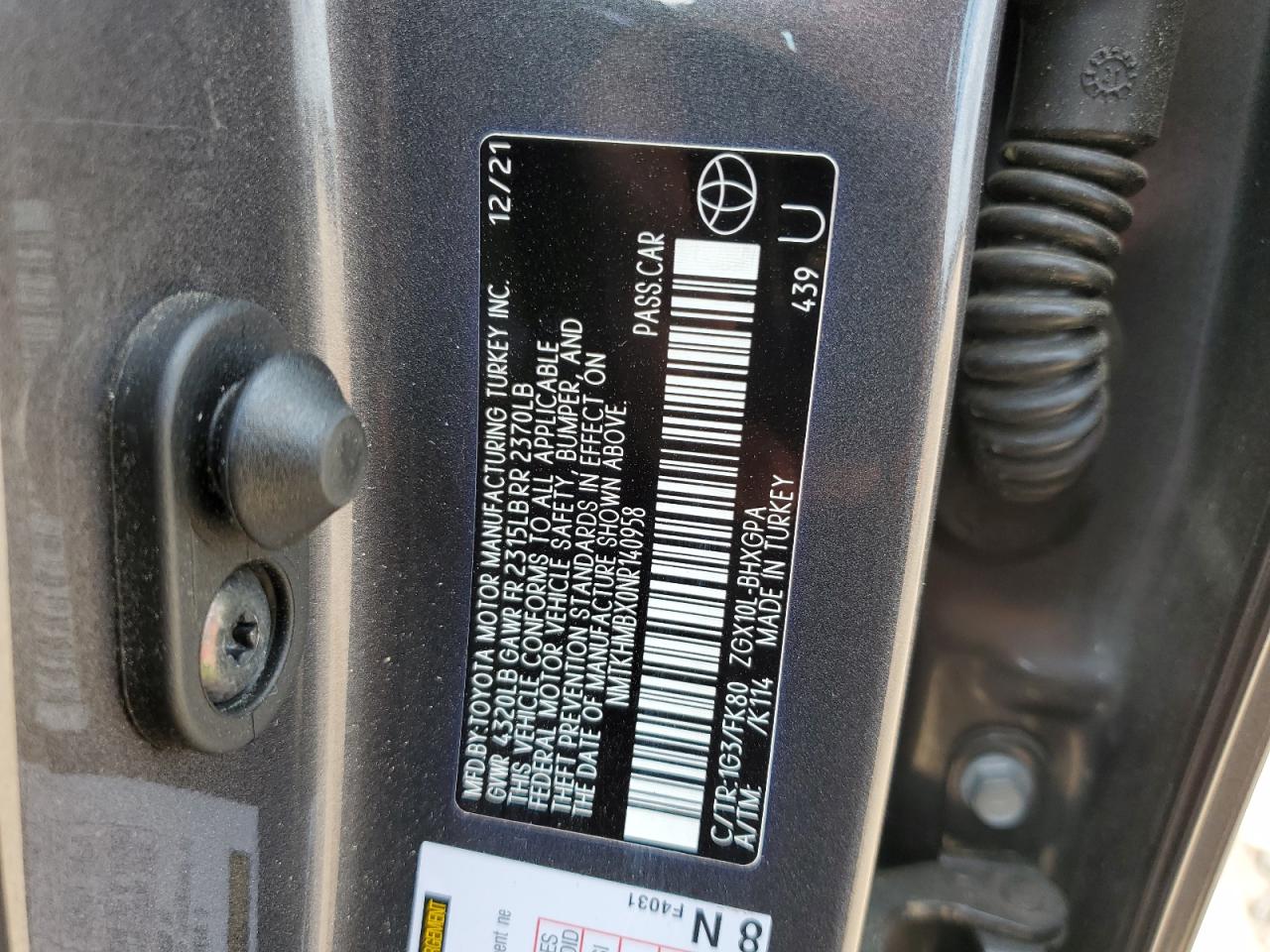 NMTKHMBX0NR140958 2022 Toyota C-Hr Xle