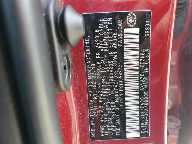 2018 TOYOTA CAMRY L - 4T1B11HK4JU588721