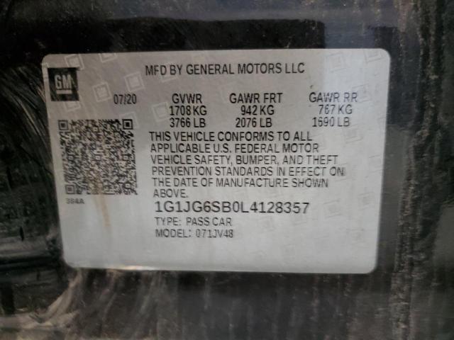 1G1JG6SB0L4128357 2020 Chevrolet Sonic