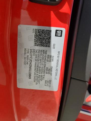 2022 CHEVROLET CORVETTE S - 1G1YC2D43N5113849