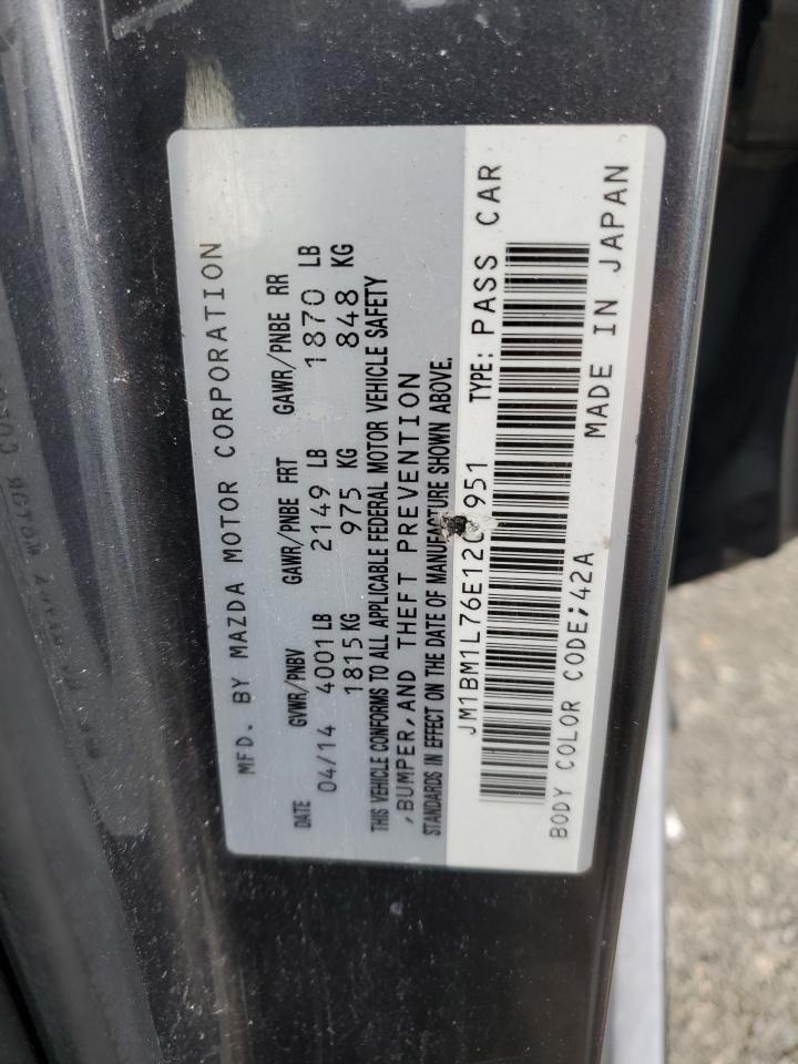 2014 Mazda 3 Touring vin: JM1BM1L76E1205951