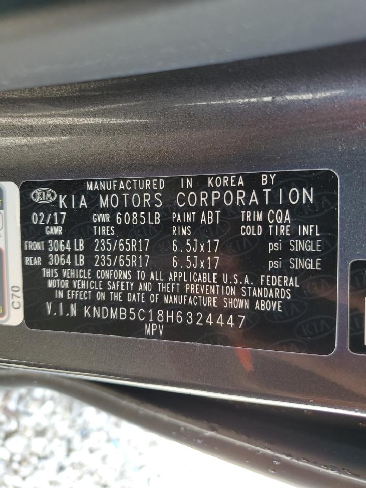 KNDMB5C18H6324447 2017 Kia Sedona Lx