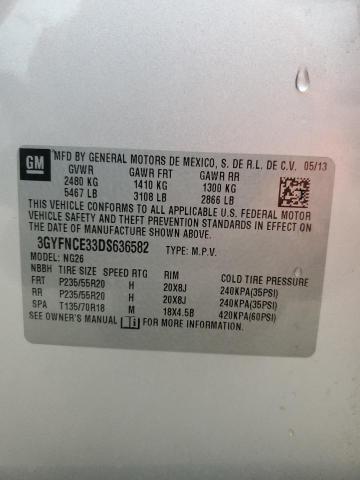 2013 Cadillac Srx Luxury Collection VIN: 3GYFNCE33DS636582 Lot: 62424344