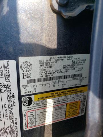 2020 Ford Expedition Max Limited VIN: 1FMJK2AT3LEA44760 Lot: 62360774