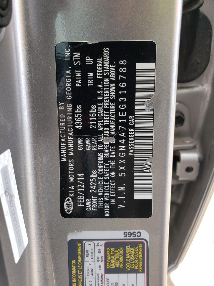 5XXGN4A71EG316788 2014 Kia Optima Ex