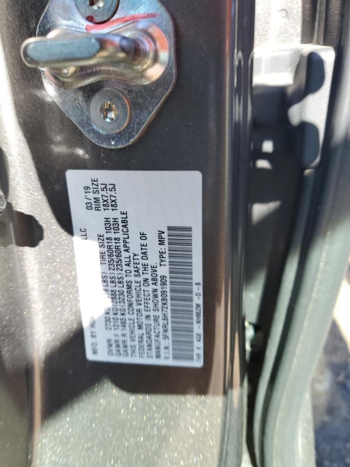 5FNRL6H72KB091909 HONDA All Models 2019