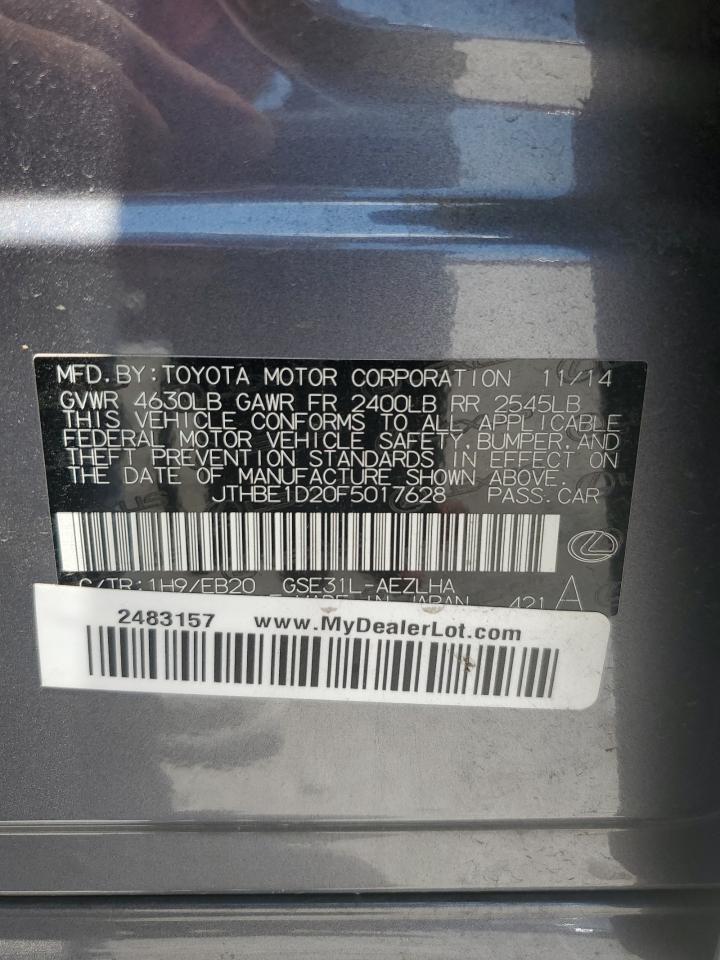 JTHBE1D20F5017628 2015 Lexus Is 350