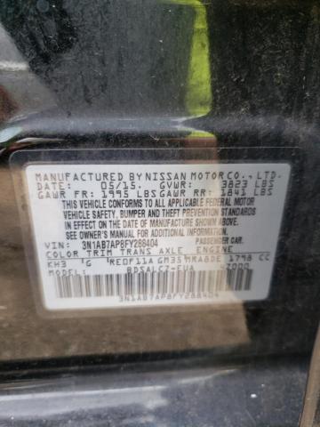 2015 Nissan Sentra S VIN: 3N1AB7AP8FY288404 Lot: 60800264