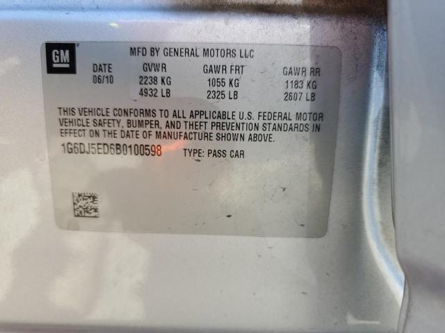 2011 Cadillac Cts Performance Collection VIN: 1G6DJ5ED6B0100598 Lot: 58917494