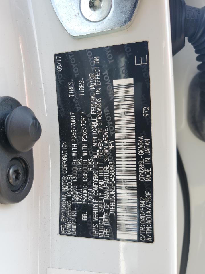 JTEBU5JR5H5458893 2017 Toyota 4Runner Sr5/Sr5 Premium