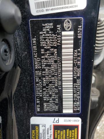 VIN 4T1BF1FK7HU725777 2017 Toyota Camry, LE no.12