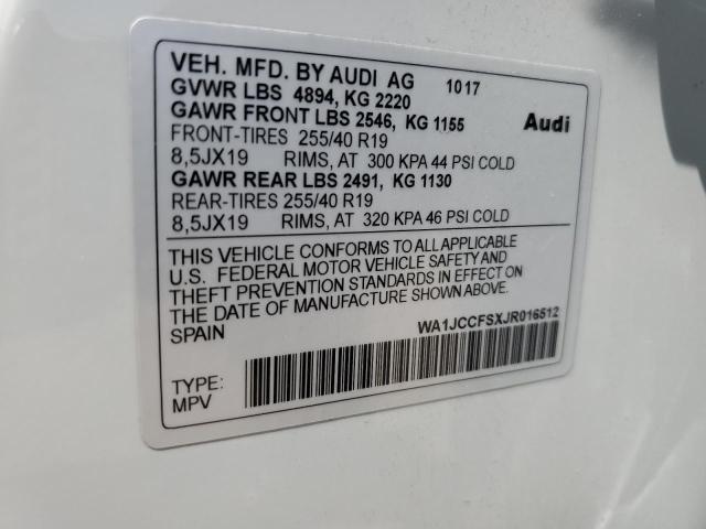 2018 AUDI Q3 PREMIUM - WA1JCCFSXJR016512