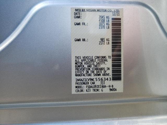 2022 Nissan Leaf Sv VIN: 1N4AZ1CV9NC556343 Lot: 61731304