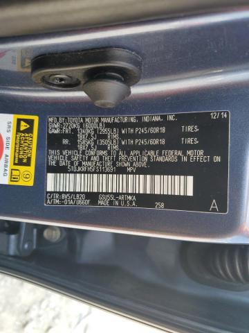 VIN 5TDJKRFH5FS113691 2015 Toyota Highlander, Xle no.13