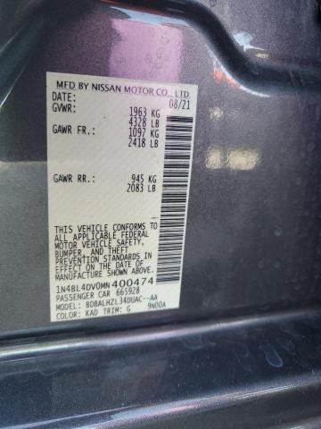 2021 NISSAN ALTIMA SV - 1N4BL4DV0MN400474