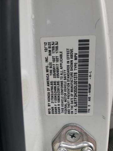 2013 Honda Crosstour Ex VIN: 5J6TF3H35DL001378 Lot: 62304784