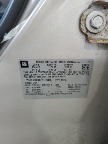 2015 GMC Terrain Slt VIN: 2GKFLXEK6F6199855 Lot: 62049234