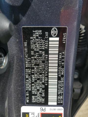 VIN 4T1BF1FK3DU227148 2013 Toyota Camry, L no.12