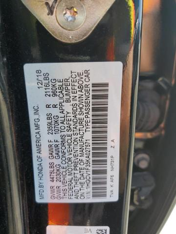 2019 HONDA ACCORD SPO - 1HGCV1F35KA027571