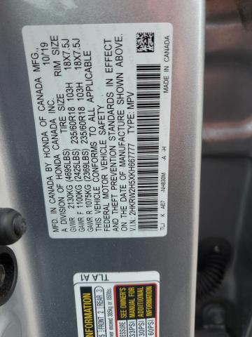 2019 Honda Cr-V Ex VIN: 2HKRW2H5XKH667777 Lot: 61489114