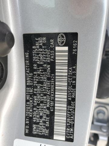 2017 TOYOTA CAMRY LE - 4T1BF1FKXHU638424