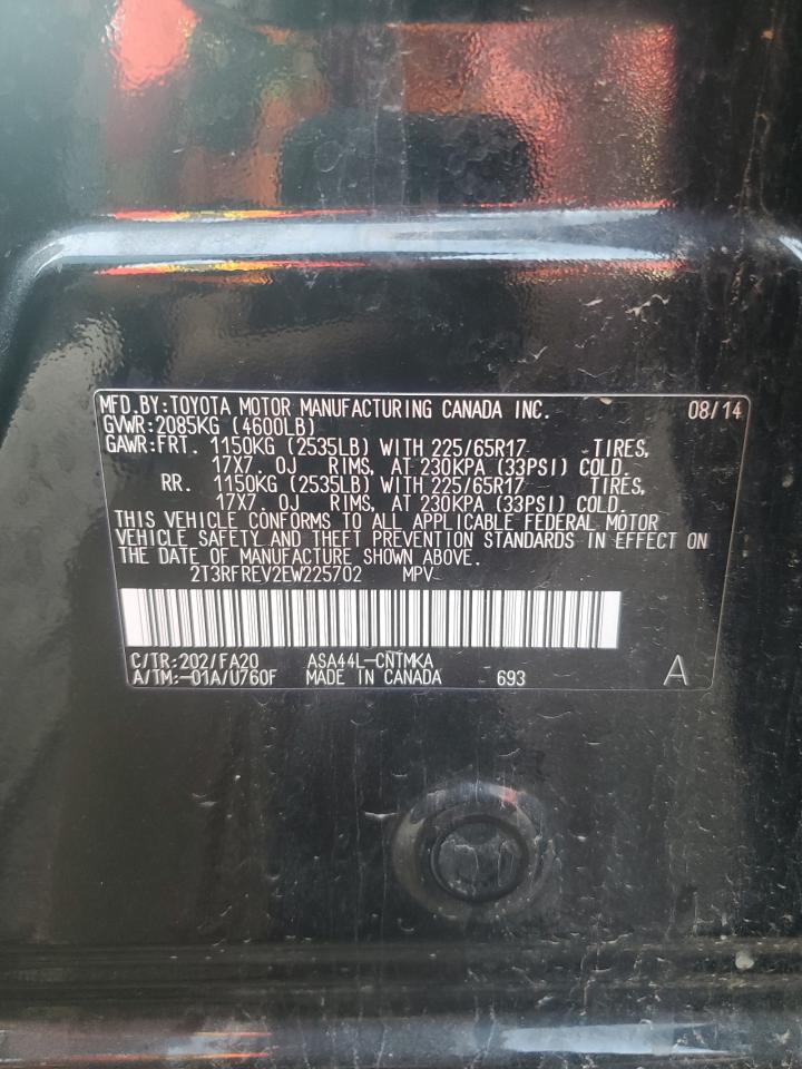 2T3RFREV2EW225702 2014 Toyota Rav4 Xle