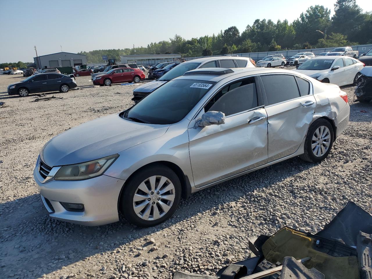 HONDA ACCORD EXL 2014 silver sedan 4d gas 1HGCR3F82EA003521 photo #1