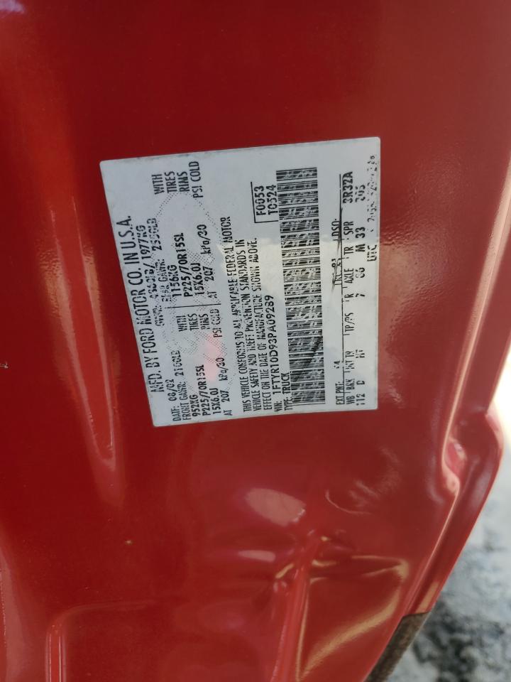 1FTYR10D93PA09289 2003 Ford Ranger