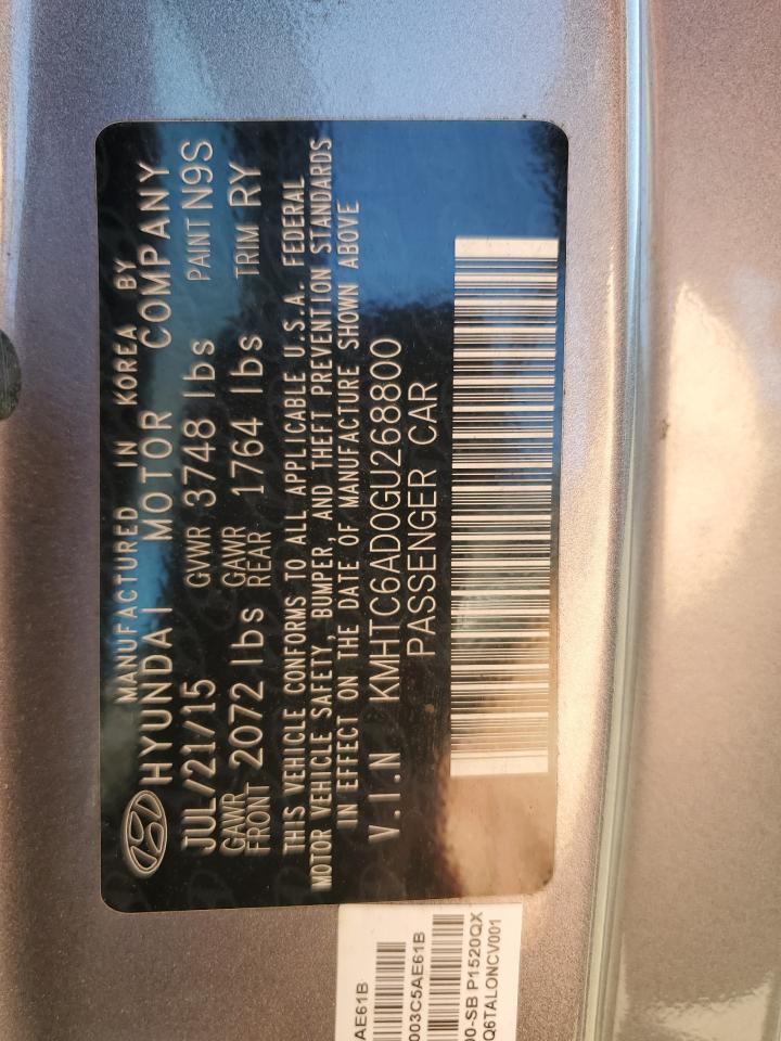 KMHTC6AD0GU268800 2016 Hyundai Veloster