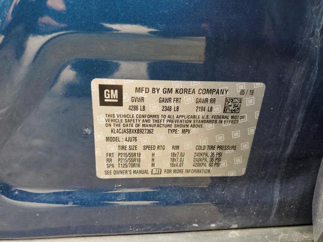 2019 Buick Encore Preferred VIN: KL4CJASBXKB927362 Lot: 62140744