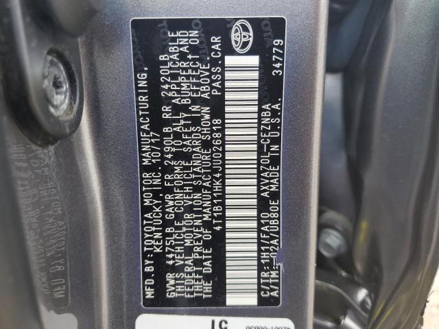 VIN 4T1B11HK4JU026818 2018 Toyota Camry, L no.12