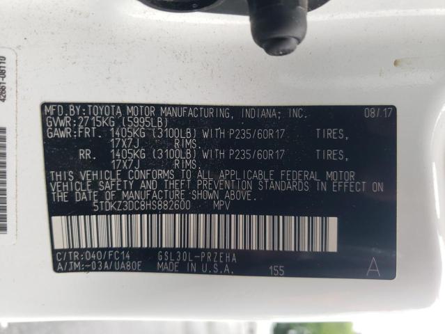 2017 TOYOTA SIENNA LE - 5TDKZ3DC8HS882600