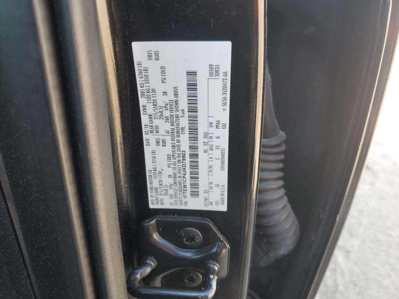 1FTEW1CP4JKD79903 2018 Ford F150 Supercrew