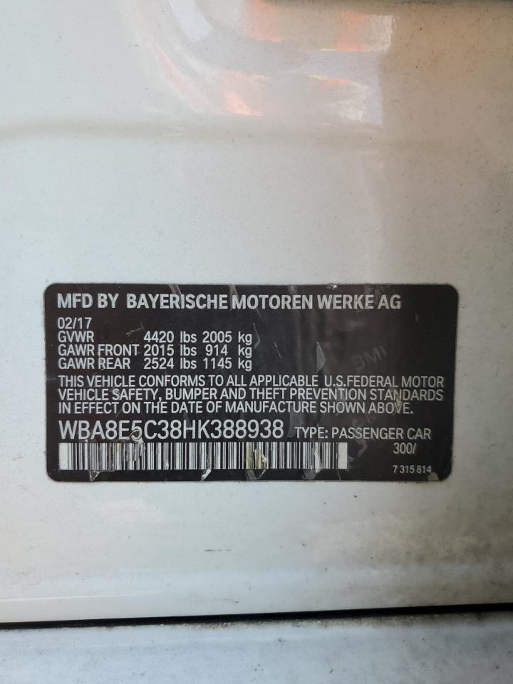 WBA8E5C38HK388938 2017 BMW 328 D