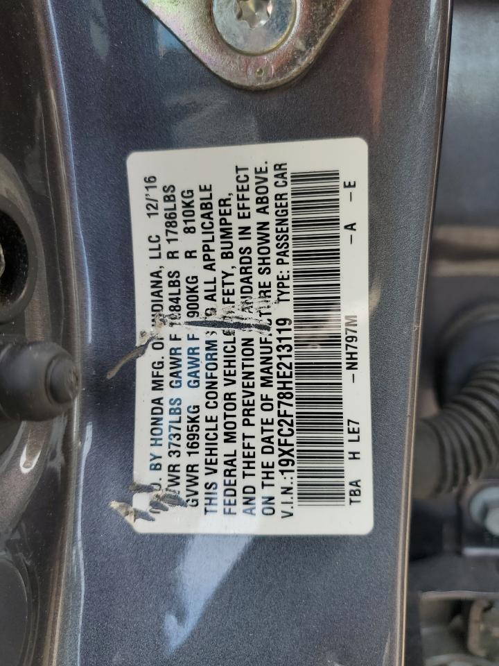 19XFC2F78HE213119 HONDA CIVIC 2017