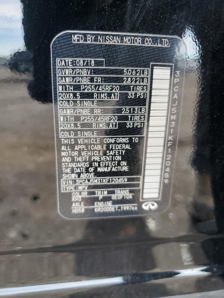 3PCAJ5M31KF120459 2019 Infiniti Qx50 Essential