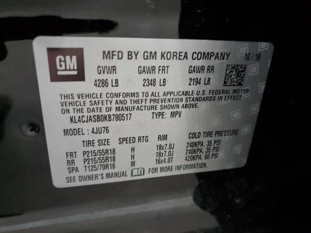 2019 Buick Encore Preferred VIN: KL4CJASB0KB780517 Lot: 61835864