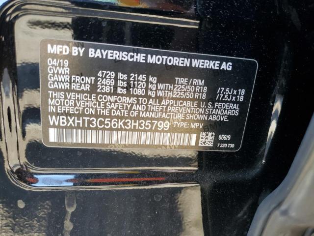 VIN WBXHT3C56K3H35799 2019 BMW X1, Xdrive28I no.12