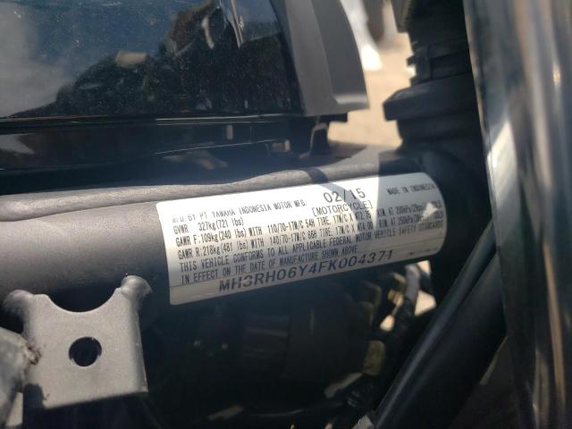 2015 YAMAHA YZFR3 MH3RH06Y4FK004371