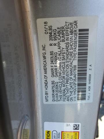 1HGCV2F35JA017658 2018 HONDA ACCORD - Image 12