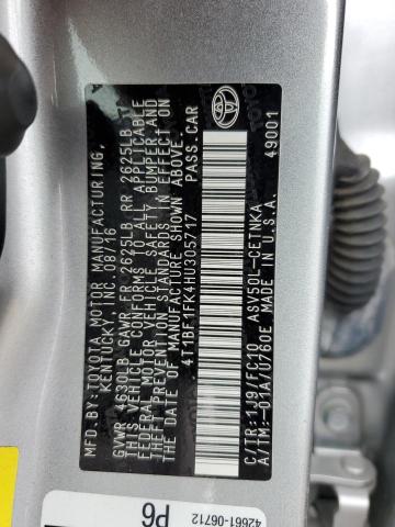 VIN 4T1BF1FK4HU305717 2017 Toyota Camry, LE no.13