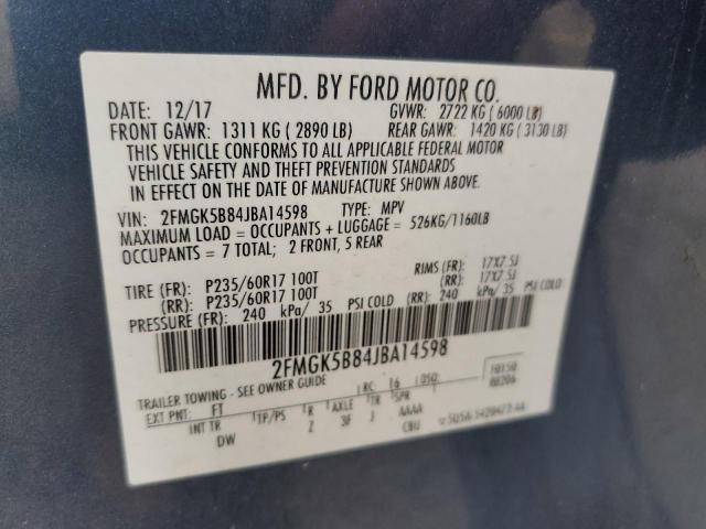 2018 FORD FLEX SE - 2FMGK5B84JBA14598